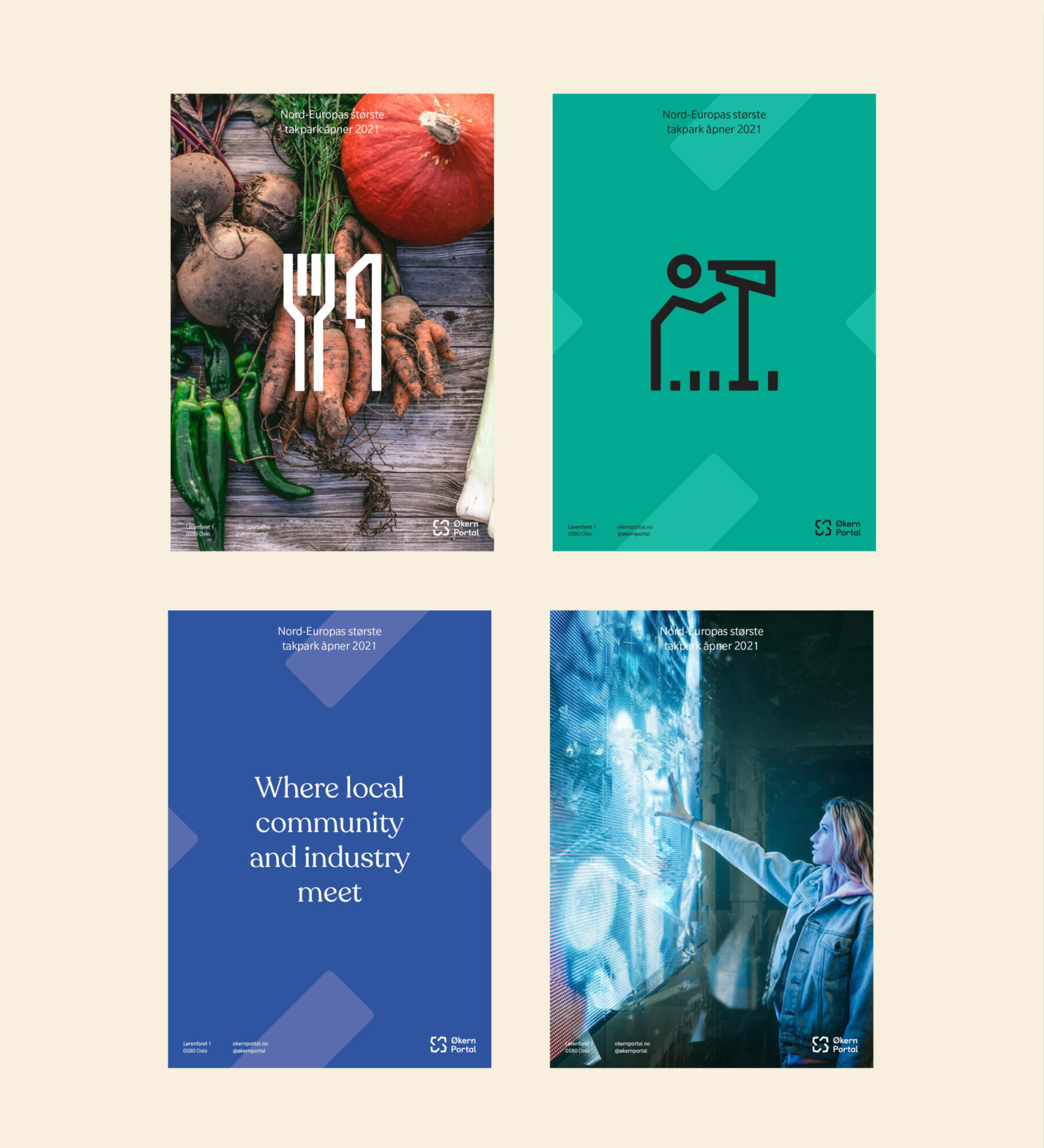Grafisk arbeid for Økern Portal. Illustrasjon